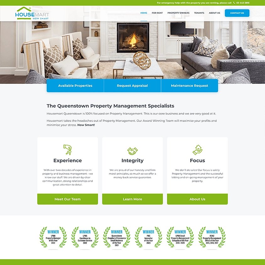 website design for housemart queenstown