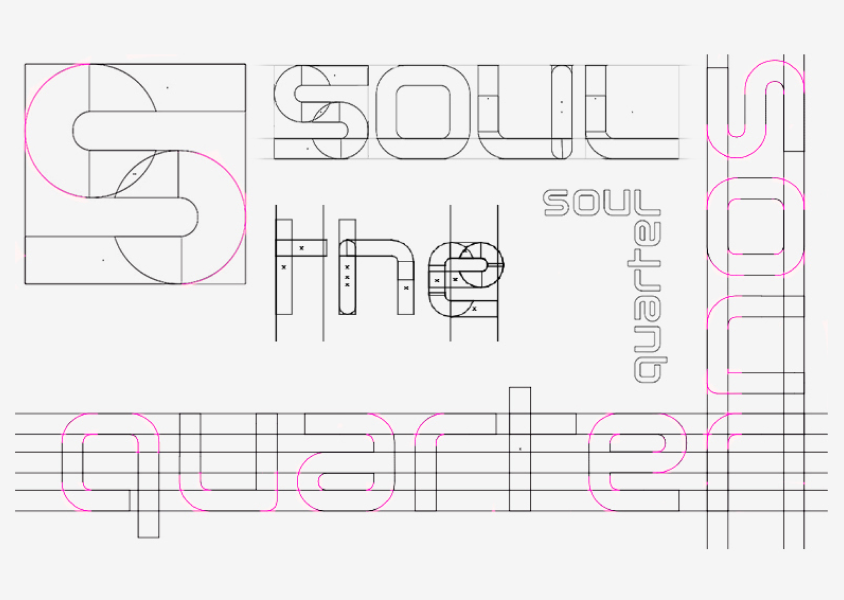the soul quarter logo design sketches